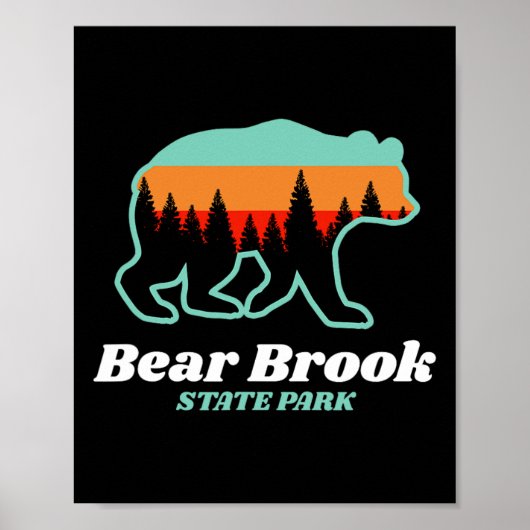 Poster Bear Brook State Park New Hampshire Bear Mountains (Devant)