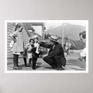 Poster Bear Cub Showoff Alaska 1915
