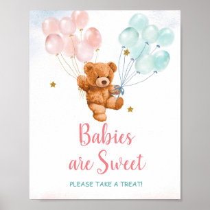 Poster Bear Cute Babies are Sweet S'Il Vous Plaît Prendre