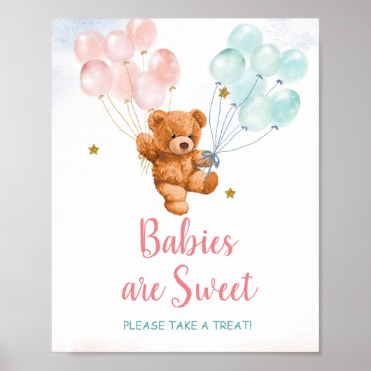 Poster Bear Cute Babies are Sweet S'Il Vous Plaît Prendre (Devant)
