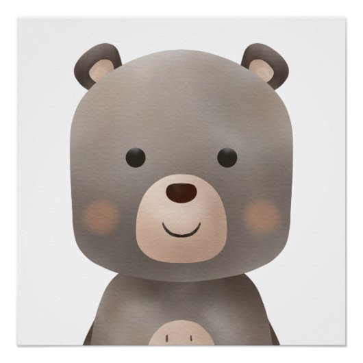 Poster Bear - decoração quarto infantil bebê (Devant)