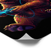 Poster Bear Gaming Animal Video Games Funny Bear  (Coin)