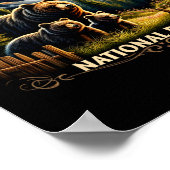 Poster Bear Great Smokey Mountains National Park Black Be (Coin)