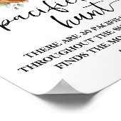 Poster Bear Greenery Pacifier Chasse Baby shower Jeu (Coin)