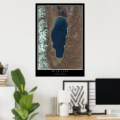 Poster Bear Lake Idaho - Utah De L'Espace Carte Satellite (Bureau à domicile)