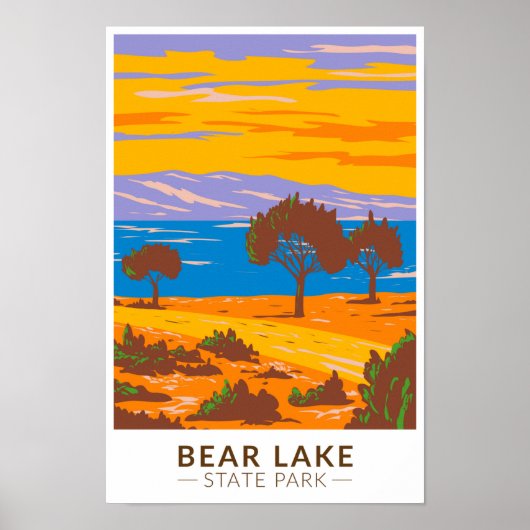 Poster Bear Lake State Park Utah Vintage (Devant)
