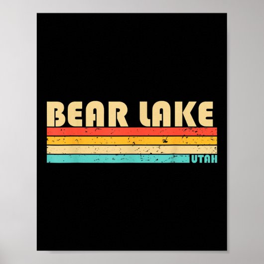 Poster Bear Lake Utah Funny Pêche Camping été (Devant)