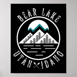 Poster Bear Lake Utah Idaho Camping Bateau