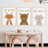 Poster Bear Mignonne Lire les enfants