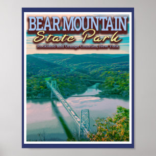 POSTER BEAR MOUNTAIN STAPARK - BEAR MOUNTAIN BRIDGE NY