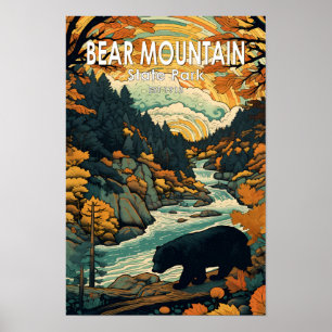 Poster Bear Mountain State Park voyage vintage New York