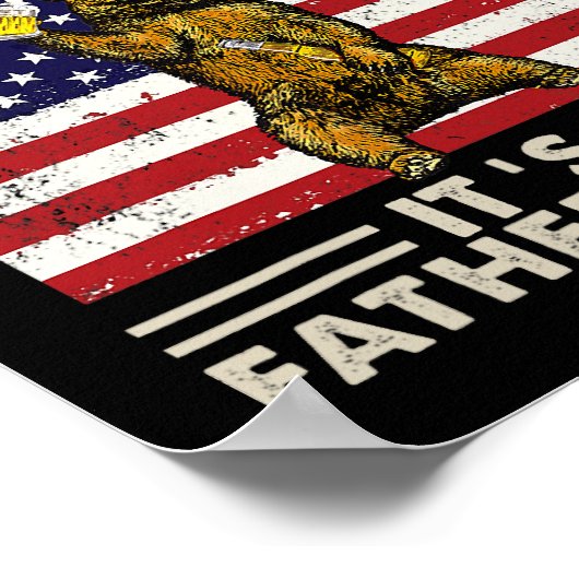 Poster Bear Retro C'Est Pas Papa Bod C'Est Un Père Figure (Coin)