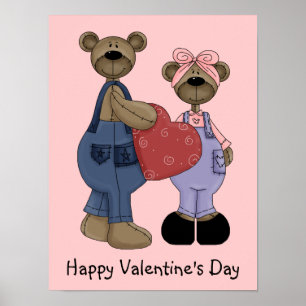 Poster Bear Sweethearts personnalisable Print/Sign