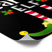 Poster Bearded Christmas Elf Matching Pajama X-mas Party  (Coin)