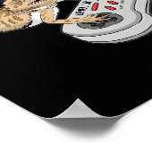 Poster Bearded Dragon Playing Video Game Reptiles Pagona (Coin)