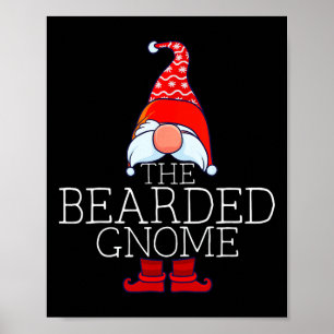 Poster Bearded Gnome Family Matching Group Christmas Outf