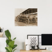 Poster Beardsley et Coote dans le Simplex Racer (Bureau à domicile)