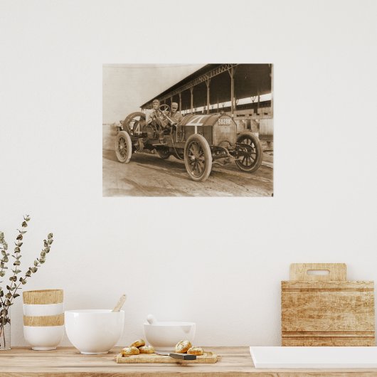 Poster Beardsley et Coote dans le Simplex Racer (Cuisine)