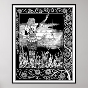 Poster Beardsley - Excalibur - King Arthur Art