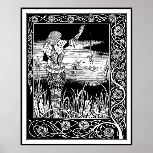 Poster Beardsley - Excalibur - King Arthur Art (Devant)