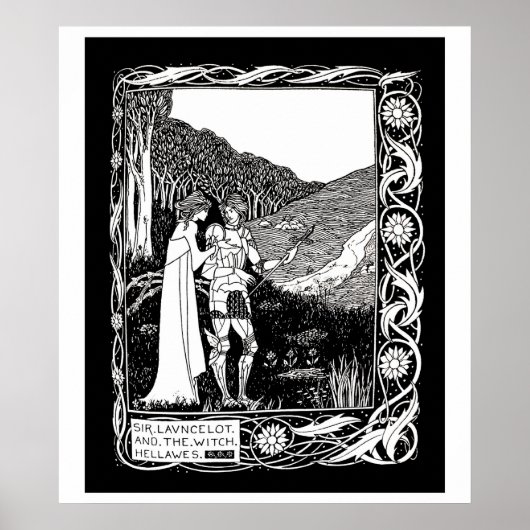 Poster Beardsley Lancelot et l'affiche des sorcières (Devant)