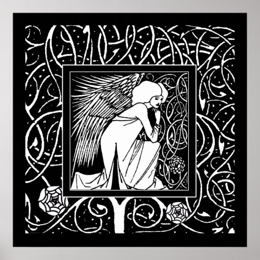 Poster Beardsley Nouveau Angel Imprimer (Devant)