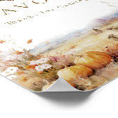 Poster Bearly Wait Automne Baby shower des bois Faveurs (Coin)