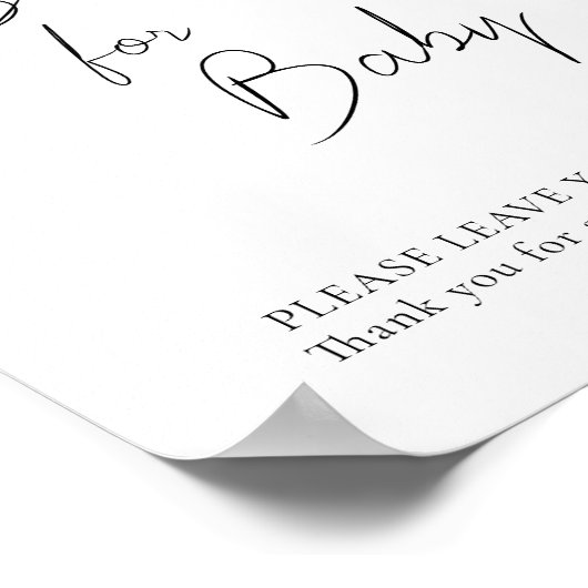 Poster Bearly Wait Balloon Baby shower Livres pour bébé (Coin)