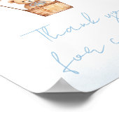 Poster Bearly Wait Blue Hot Air Merci pour venir (Coin)