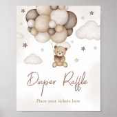 Poster Bearly Wait Brown Balloon Diaper Raffin (Devant)