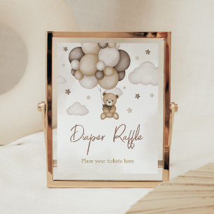 Poster Bearly Wait Brown Balloon Diaper Raffin