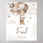 Poster Bearly Wait Brown Balloon Food (Devant)
