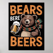 Poster Bears Bere Beers Illustration festive (Devant)