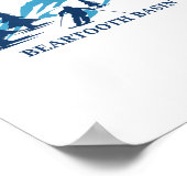 Poster Beartooth Basin Wyoming Station de ski Ski Skier T (Coin)