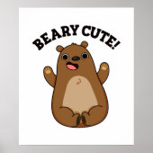 Poster Beary Cute Teddy Bear Pun (Devant)