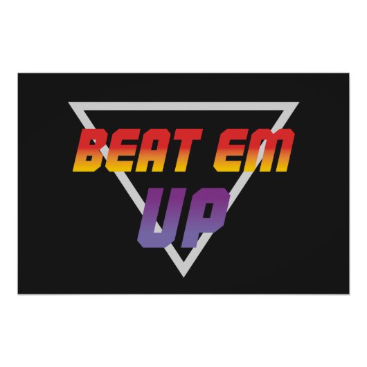 Poster Beat Em Up Retro Gaming (Devant)