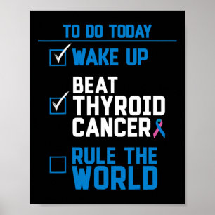 Poster Beat Thyroid Cancer Rule The World Fun Citation