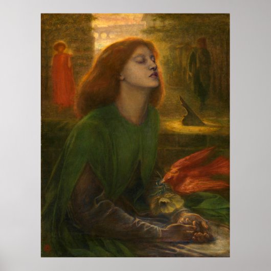 Poster Beata Beatrix - Dante Gabriel Rossetti (Devant)