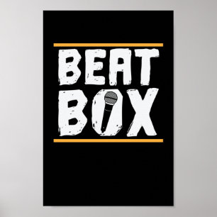 Poster Beatbox Bühne und ein Mikrofon