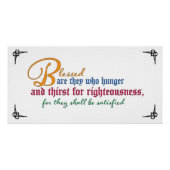 Poster Béatitude : Heureux ceux qui ont faim et soif (Devant)