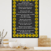 Poster Béatitudes dans un cadre de Dandelion (Cuisine)