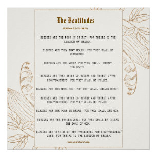 Poster Béatitudes de Crème et de Bronze Inspiration