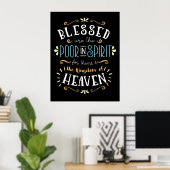 Poster Béatitudes - Pauvres en Esprit (Bureau à domicile)