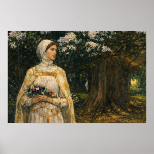 Poster Beatrice by John William Waterhouse (Devant)