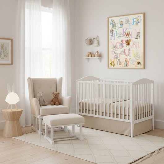 Poster Béatrix de couleur mignonne Potter Alphabet Nurser