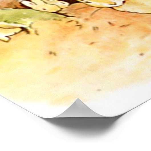 Poster Beatrix Potter du conte de Pierre le lapin (Coin)