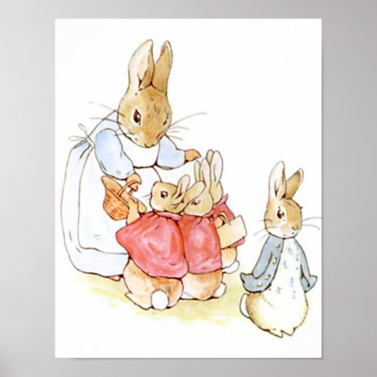Poster Beatrix Potter du conte de Pierre le lapin (Devant)