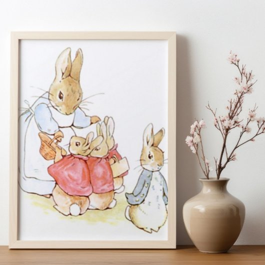 Poster Beatrix Potter du conte de Pierre le lapin