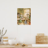 Poster Beatrix Potter Le conte du gingembre et des chaton (Cuisine)