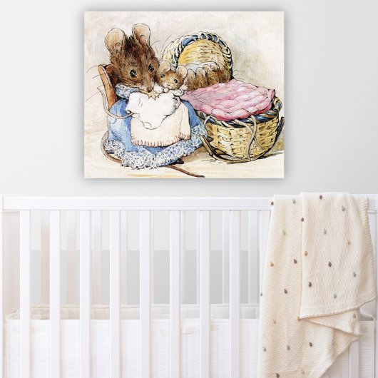 Poster Beatrix Potter Mère et souris bébé